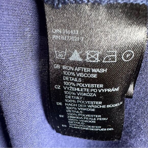 H&M navy sheer top and hem dress size XS - Picture 6 of 7